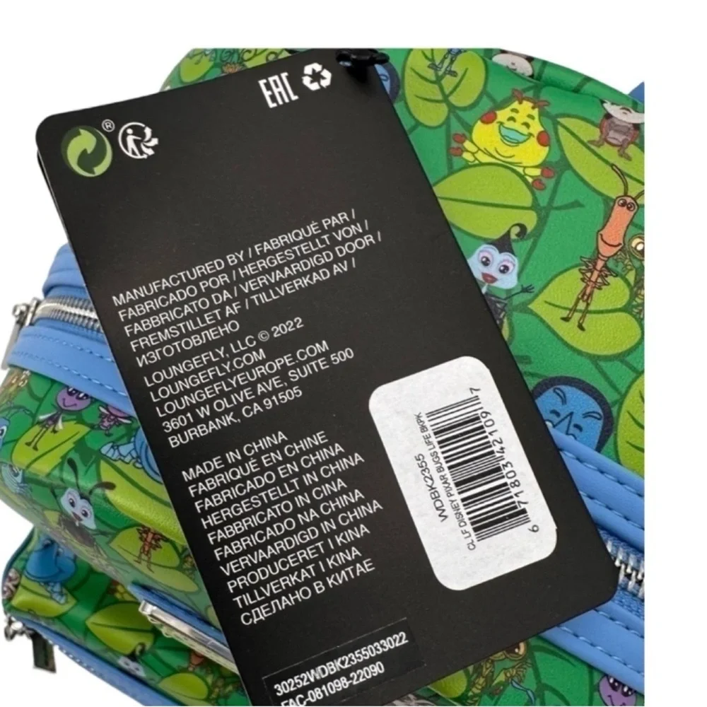 Loungefly Pixar Disney A Bug's Life Mini Backpack Bag NWT - Picture 5 of 8